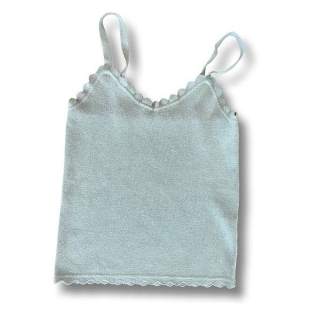 MINE Knit Crop Top Powder Blue‎ Size S